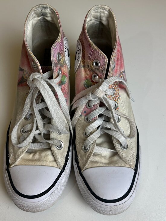 Converse Chuck Taylor All Star Lux Mid "Digital Floral" Wedge Sneakers - Picture 5 of 11